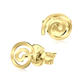 Gold Plated Spiral Style Silver Ear Stud STS-3308-GP